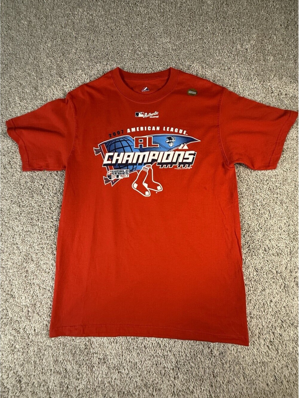 2007 Authentic RED SOX American Lg Champions World Series Size Medium NWT